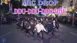 KPOP PUBLIC CHALLENGE BTS amp BLACKPINK  MIC DROP X 뚜두뚜두DDUDU DDUDU MASHUP Dance Cover FGDance [upl. by Aikam]