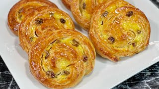 VOICI COMMENT FAIRE DES PAINS AUX RAISINS COMME À LA BOULANGERIE👩🏻‍🍳 ou mieux🤤 Deli Cuisine [upl. by Yanrahs]