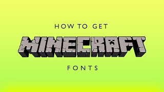 How to Download amp Install Minecraft Fonts in Photoshop [upl. by Rubin]