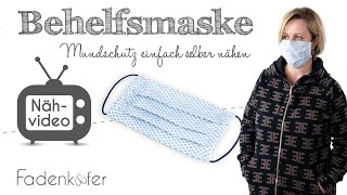 DIY Mundschutz Alltagsmaske Behelfsmaske Staubmaske selber nähen [upl. by Aicylla]