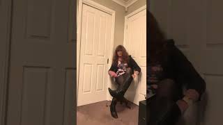 My putting on my knee high boots Please subscribe for charity IMG 2841 2 [upl. by Ridglea]