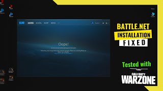 BattleNet  WARZONE Download and Installation Issue FIXED [upl. by Yantruoc]