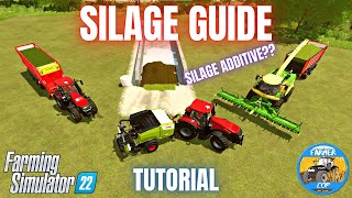 GUIDE TO MAKING SILAGE  Farming Simulator 22 [upl. by Xylina664]