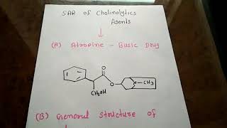 Sar of cholinolytic agents [upl. by Berriman484]