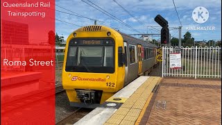 Queensland Rail Trainspotting  Roma Street [upl. by Naj]