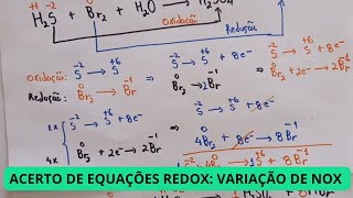 Acerto de equações redox pelo método de variação de nox [upl. by Nlocnil693]