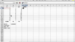 Parámetros estadísticos con Libreoffice [upl. by Airtemed]
