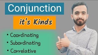 Conjunction  Types of Conjunction  Coordinating  Subordinating  Correlative  UrduHindi [upl. by Kaia]