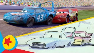 Lightning McQueen Helps the King  Pixar Side by Side  Pixar [upl. by Emlyn]