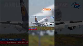 Livestream shows Lufthansa planes rough landing  REUTERS [upl. by Nalyac]