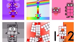 ⭐NEW⭐NUMBERBLOCKS Times Tables 6  12 Compilation⭐ [upl. by Atiraj]