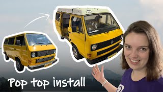 Installing the Westfalia Mosaik roof  Building our dream VW Vanagon  T3  Pop Top  Part 2 [upl. by Allison388]