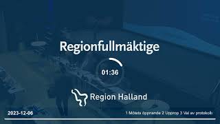 Regionfullmäktige Halland 6 december 2023 [upl. by Bohannon]