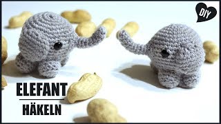 Elefant häkeln  Tiere Häkelanleitung  Amigurumi DIY by Pfirsichteufel [upl. by Ulani83]