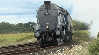 LNER 60007 Sir Nigel Gresley with the 2nd Settle Carlisle Fellsman 030724 [upl. by Lrigybab]