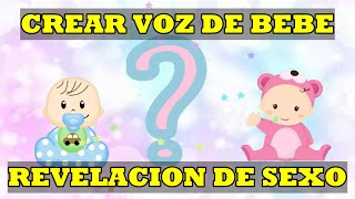 CREAR AUDIOS DE BEBE PERSONALIZADOS PARA REVELACION DE GENERO  GRATIS [upl. by Acirem199]