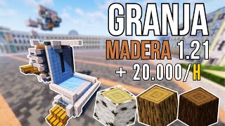 Granja de Madera 121   20000 TRONCOSHORA  MINECRAFT TUTORIAL [upl. by Osmo]