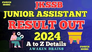 JKSSB Junior Assistant Result Out 2024  Junior Assistant Result Score Sheet Out 2024  Cut Off ✅👇 [upl. by Rafe]