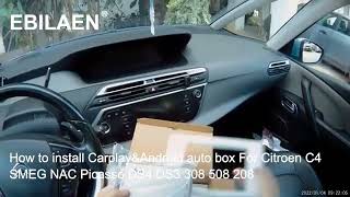 How to install Wireless CarplayampAndroid Auto For Citroen C4 SMEG NAC Picasso DS4 DS3 308 508 208 200 [upl. by Solakcin431]