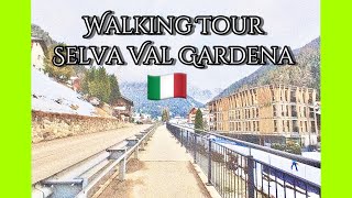 Walking Tour Selva Val Gardena Italy  Best place to snowboarding walkingtour italy snow [upl. by Brynna]