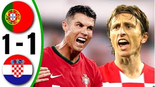 portugal vs Croatia 11  All Goals amp Highlights  2024 [upl. by Ahsotan912]