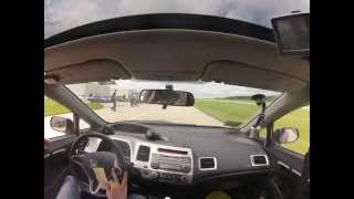 500hp Civic SI vs Lamborghini Murcielago Wannagofast Chicago 2013 [upl. by Nillek409]