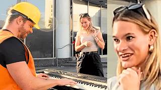 Incredible Street Piano Surprise by Worker Absolutely Unreal [upl. by Migeon352]