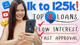 Top 5 BEST Loan Apps 2024  LOWEST interest NO Harassment  Fast Approval  OLAToon by PeraMaxPH [upl. by Drawd]