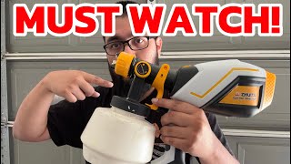 ZHUITU Paint Sprayer 1000W HVLP Electric Spray Paint Gun Yellow My Honest Review [upl. by Wolliw]