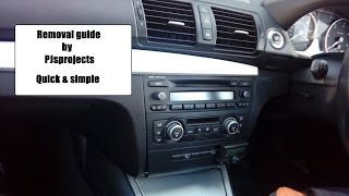 BMW 1 series radio quick removal refit guide  steering controls [upl. by Ardekahs]