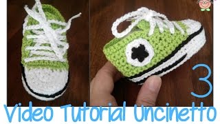 Tutorial Uncinetto scarpine ALL STAR CONVERSE ultimo video [upl. by Hpesojnhoj598]