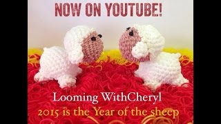 Rainbow Loom Sheep  Loomigurumi  Amigurumi Hook Only Лумигуруми [upl. by Dualc]