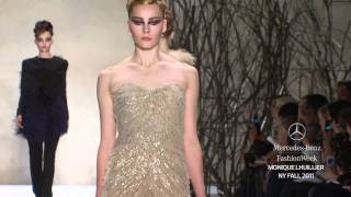 Monique Lhuillier FALL 2011 COLLECTION MERCEDESBENZ FASHION WEEK [upl. by Standing]