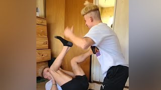 Sibling Illegal Kick Move Voros Twins Tiktok shorts [upl. by Quartet980]