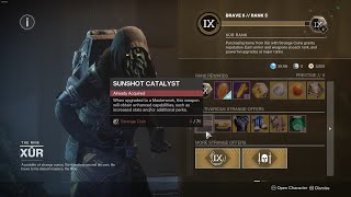 Best way to get Strange Coins Xur First Week in Final Shape  Sunshot Catalyst [upl. by Thagard59]