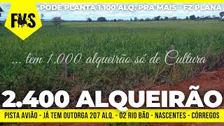 DE 400 POR R 350 MILHÃO  FAZENDA COM 1700 ALQ ABERTOFORMADO EM GOIÁS  ARGILA DE 20 A 40 [upl. by Cheyne]