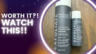 Review and Demo of Paulas Choice 2 BHA Liquid Exfoliant [upl. by Aizirtap]