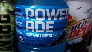 POWERADE Mountain Berry Blast Mini Sip N Review [upl. by Attelrac]