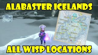 All Wisp locations in Alabaster Icelands Map with markings Pokemon Legends Arceus [upl. by Oriole]