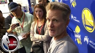 Steve Kerr on Warriors in 201819 Center position will look different  NBA Interviews [upl. by Aloap494]