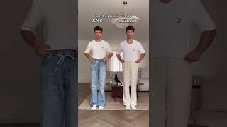 Gen Z vs Millenials mensfashion shortsfeed casualoutfits [upl. by Leanora]