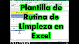 Plantilla de rutina de limpieza en excel [upl. by Sophi]