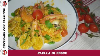 PAELLA DI PESCE SEMPLICE E GUSTOSA [upl. by Oilejor]