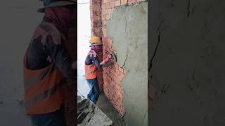 Technique of plaster  process of plastering  construction ytshorts plaster viralvideo [upl. by Minne]