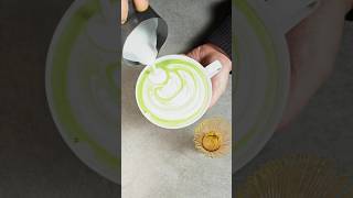 Matcha Latte Art Series 28 I Koicha latte shorts [upl. by Naniac]