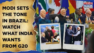 Modi In Brazil Sets Tone For G20 Watch  What India Expects From Rio Summit Attended By China US [upl. by Crescentia]