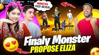 Monster Face Reveal  Propose Eliza 😱 Gone Wrong Live Stream Snipe Of Eliza  Garena Free Fire Max [upl. by Inajar580]