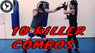 10 Killer Kickboxing Combos for Beginners to Advanced [upl. by Leak]