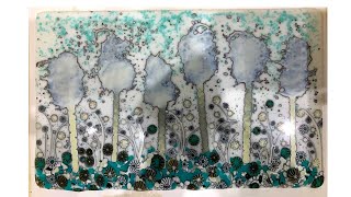 Fused Glass Reactions Month Futuristic Landscape [upl. by Ursuline]