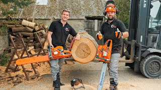 Husqvarna 592 XP vs 395 XP Chainsaw [upl. by Finkelstein918]